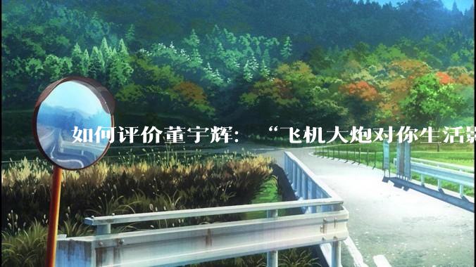 如何评价董宇辉：“飞机大炮对你生活影响其实并不大，小家电才是真正提升每个人生活质量”这个观点？