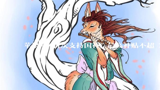 苹果***首次支持国补，最高补贴不超 2000 元，适用范围有哪些？***补贴后价格有优势吗？